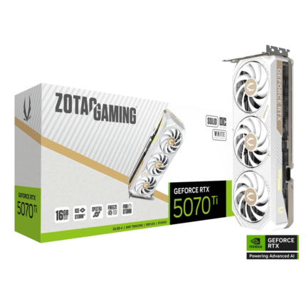 Zotac RTX 5070 Ti Solid Core OC 16GB GDDR7 (WHITE) Graphics Card